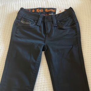 Brand new with tag . Rock revival black jeans size 25